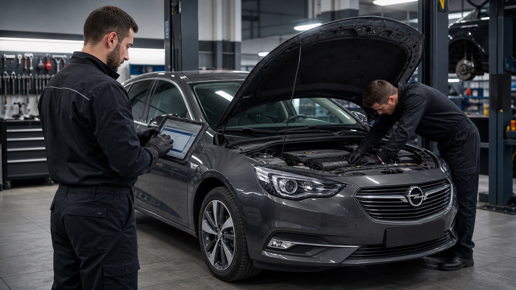 Diagnostyka komputerowa samochodu Opel w warsztacie